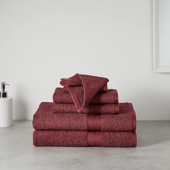 Amazon Basics Soft Bath Towels set, Absorbent Fade Resistant 100% Cotton - Image 6