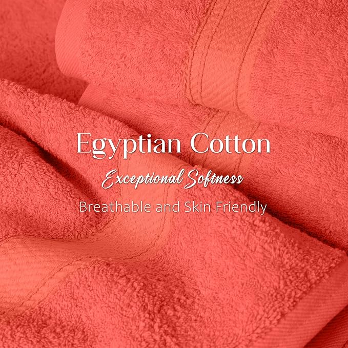 Superior Egyptian Cotton Pile 6 Piece Towel Set, Includes 2 Bath, 2 Hand - Image 5