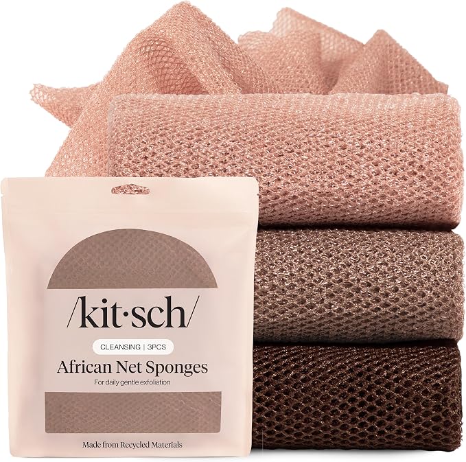 Kitsch African Net Sponge – Exfoliating Body Scrubber by Kitsch