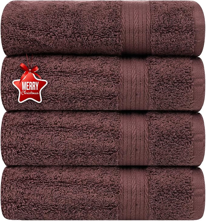 Ample Decor Hand Towel 18 X 28 Inch Pack of 4 600 GSM 100% Cotton, Soft by AmpleDecor
