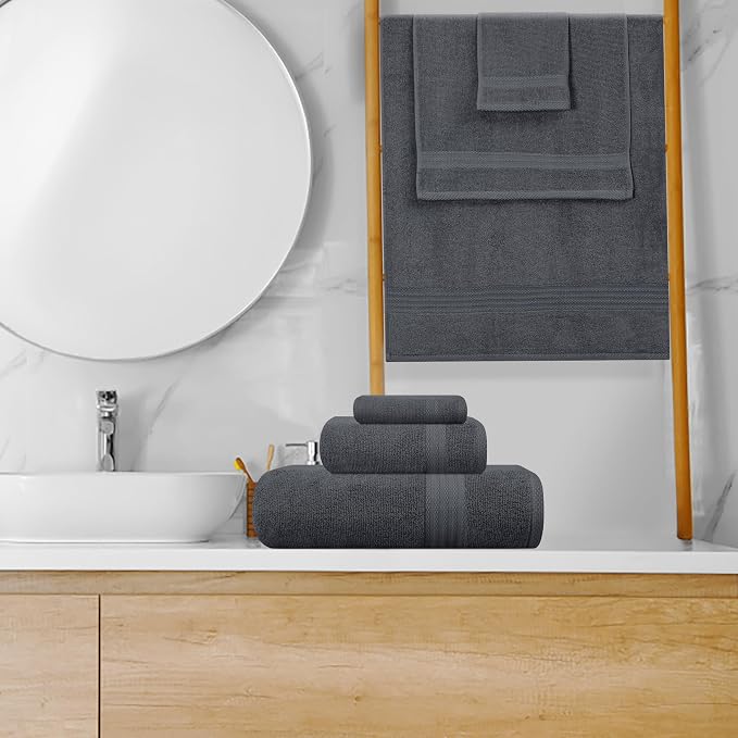 GLAMBURG Ultra Soft 8-Piece Towel Set - Image 4