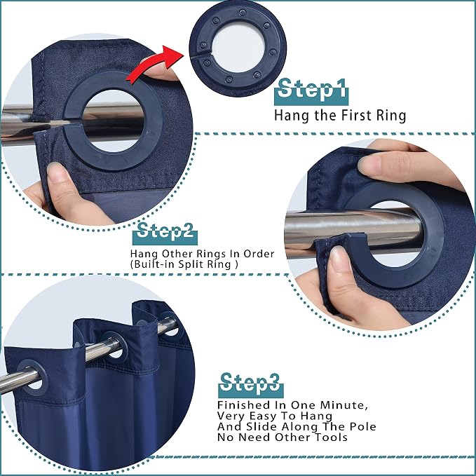 Conbo Mio No Hook Shower Curtain - Image 4