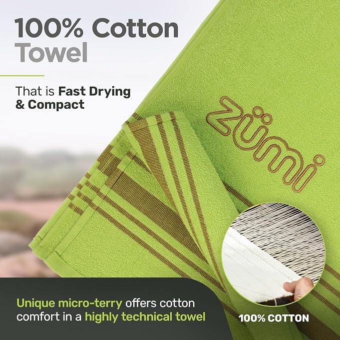 Zumi MINI 100% Cotton Camping Travel Towel - Image 2