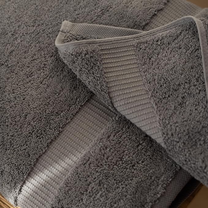 SALBAKOS 100% Turkish Cotton Extra Large Bath Sheet Set of 2 35x70 inch | - Image 3