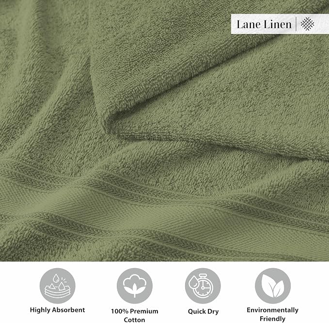 Lane Linen 100% Cotton 4 Pack Bath Towels - Image 6