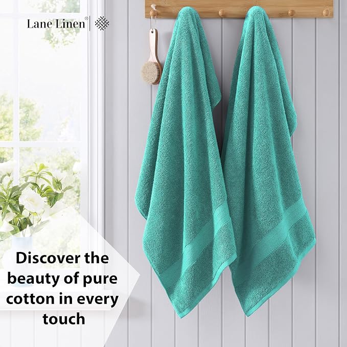 LANE LINEN 100% Cotton Premium Bath Sheets Set of 4 - Image 3