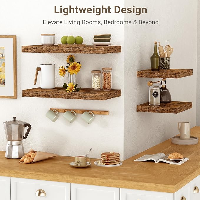Vivelove 10 Inch Deep Floating Shelves 10 inch Long, 10 x 10 Wide Wall Shelves - Image 6