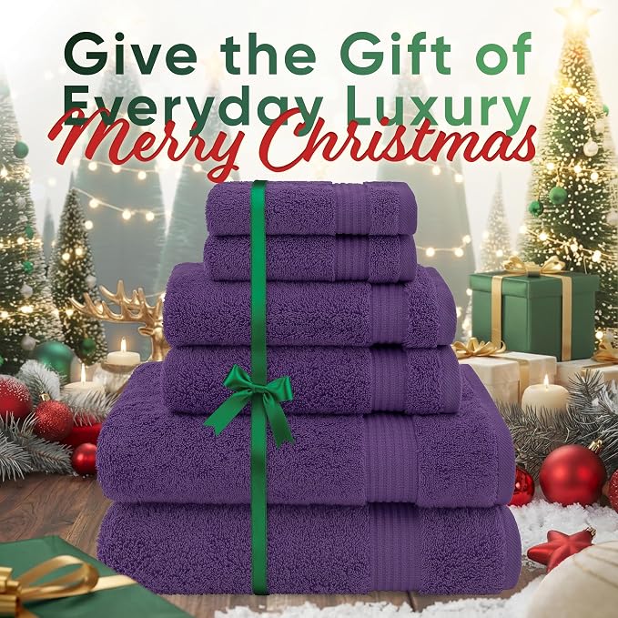 American Veteran Towel, 100% Cotton Turkish 6 Piece Towel Set, Luxury Towels - Image 2