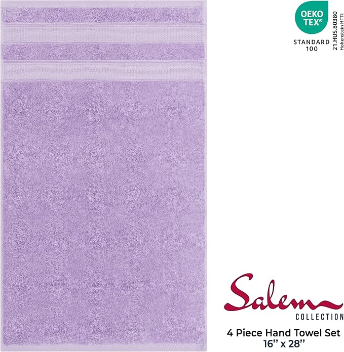 American Soft Linen Salem 100% Cotton Turkish 4 Piece Hand Towels - Image 4