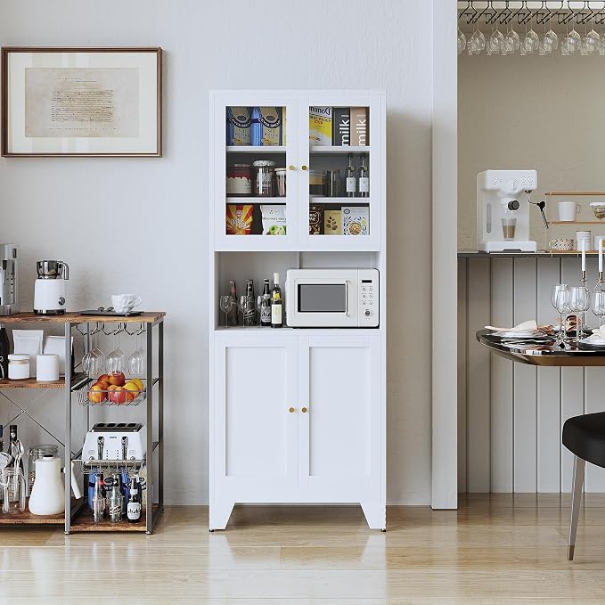 69" Tall Modern Metal Pantry Cabinet - Image 6