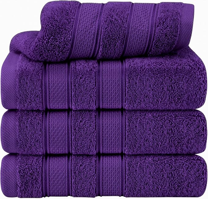 American Soft Linen Salem 100% Cotton Turkish 4 Piece Hand Towels by AmericanSoftLinen