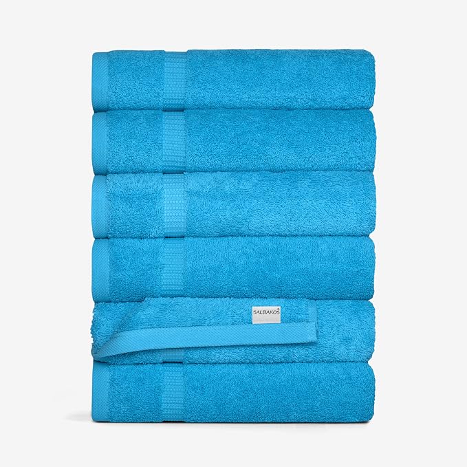 SALBAKOS 100% Turkish Cotton Hand Towel Set of 6 16x30 inch | Heirloom Quality - Image 3