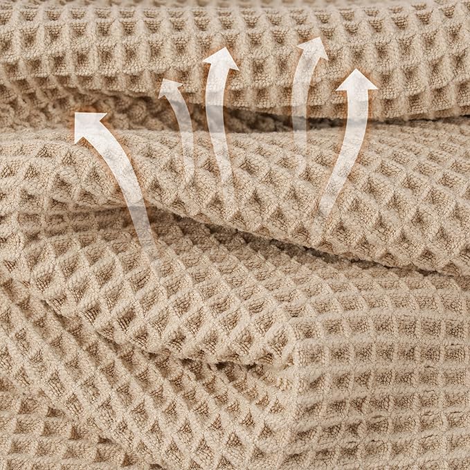 Microfiber Waffle Hand Towels, 4 Pieces, Fast Drying, Lint Free - Image 2