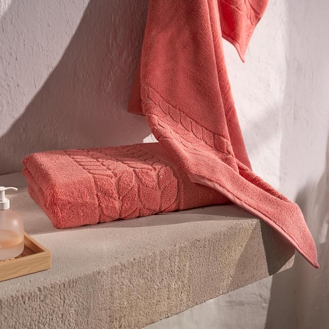 BAGNO MILANO Organic Turkish Cotton Bath Towels, Luxury Jacquard Collection - Image 7