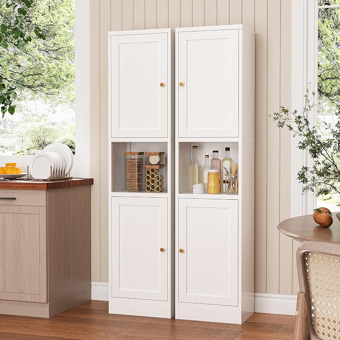 Tall Narrow Storage Cabinet, Metal Pantry Cabinet - Image 5