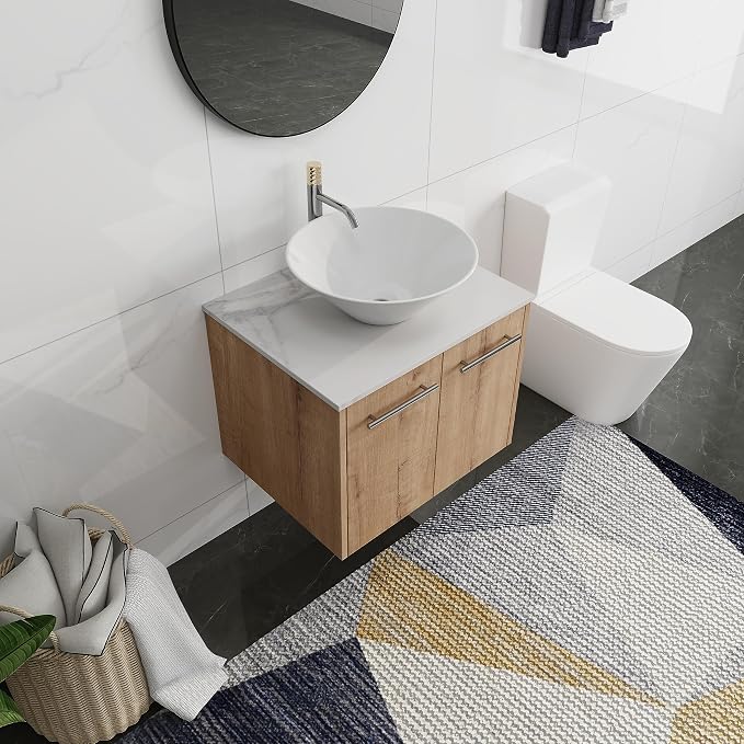 24 Inch Bathroom Vanity with Sink, Modern Wall Mount Floating Bathroom Vanity - Image 4