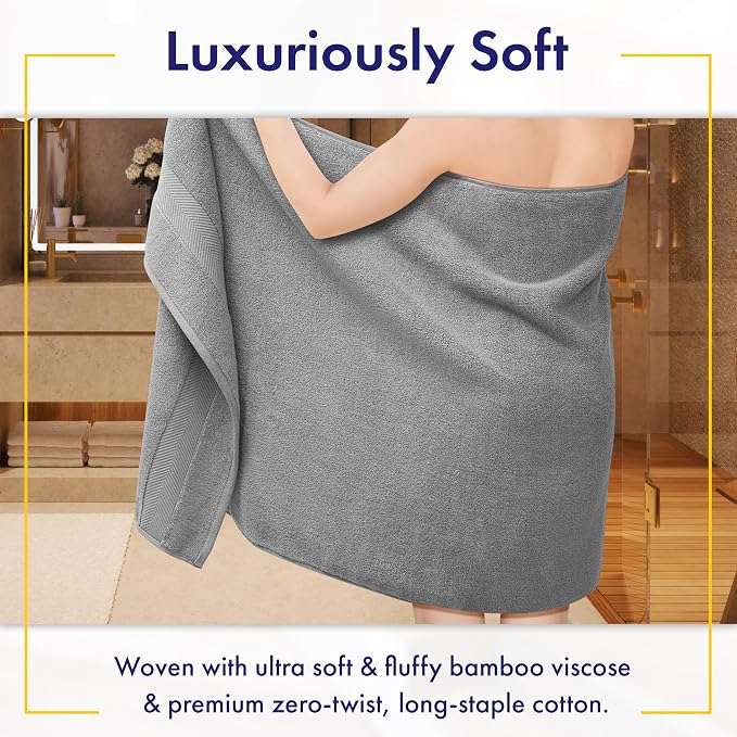 Ultra Soft & Plush Viscose from Bamboo Bath Towels - Image 2