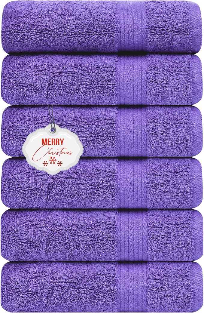 Ample Decor Bathroom Hand Towels 18 X 28 Inch 600 GSM 100% Cotton, Soft by AmpleDecor