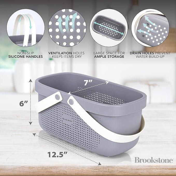 Brookstone BKH1633, Large Portable Shower Caddy - Image 4