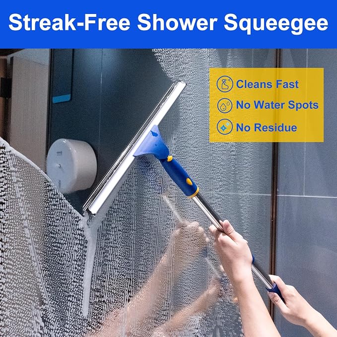 ITTAHO Shower Squeegee for Glass Doors, All-Purpose Extendable Window Squeegee - Image 5