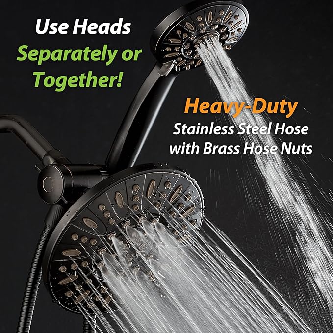 AquaDance 7" Premium High Pressure 3-Way Rainfall Combo - Image 5