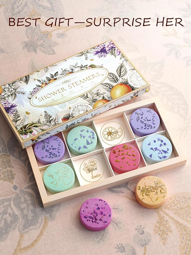 Shower Steamers Aromatherapy Stocking Stuffers 8 Scents, Christmas Gifts - Image 4