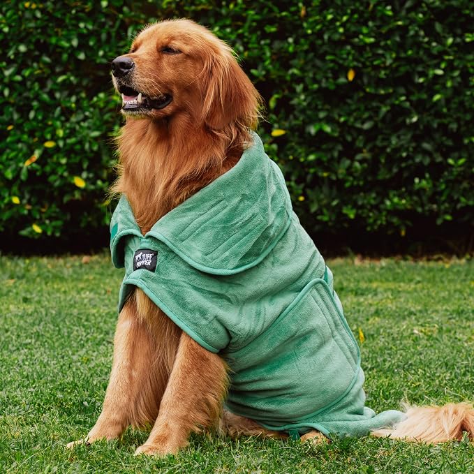 Tuff Pupper Fast Drying Dog Bath Robe | 800 GSM Plush Dog Towel - Image 8