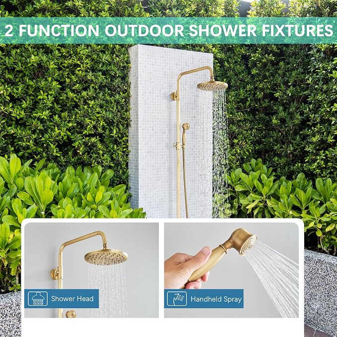 Antique Brass Shower System Bathroom Shower Faucet Set - Image 4