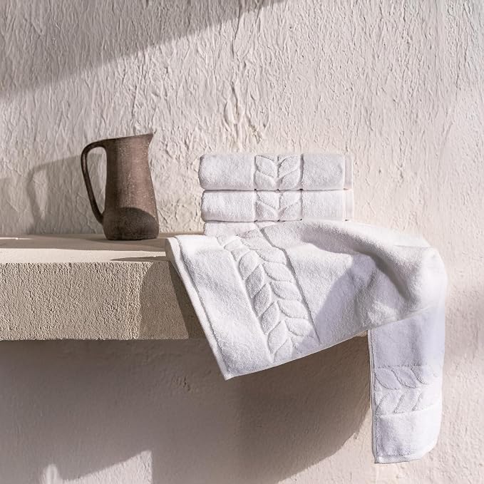BAGNO MILANO Organic Turkish Cotton Bath Towels, Luxury Jacquard Collection - Image 8