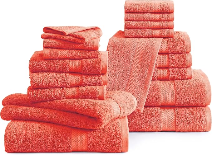 LANE LINEN 100% Ringspun Cotton Luxury Bath Towel Set, 8 Washcloths, 6 Hand - Image 2