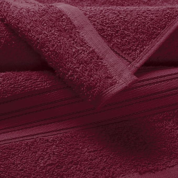 BOUTIQUO Ultra Soft Cotton Washcloths, Contains 12 Piece Face Cloths 12x12 inch - Image 2