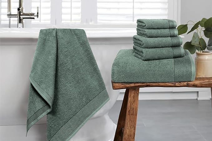 Belizzi Home 100% Cotton Ultra Soft 6 Pack Towel Set, Contains 2 Bath Towels - Image 5