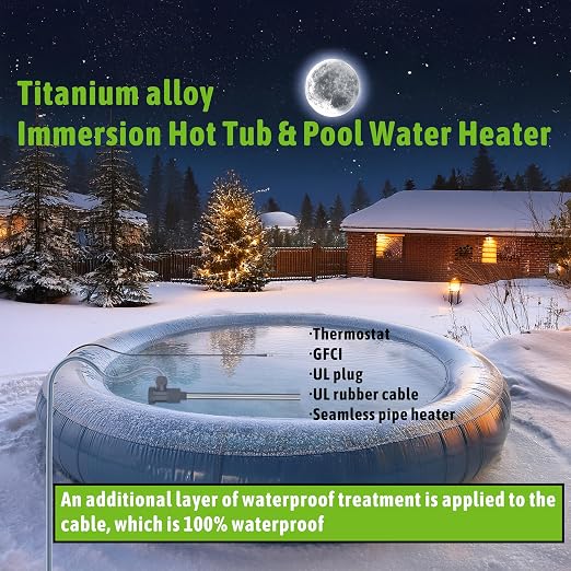 1300W Titanium Fully Submersible, Portable Pool & Hot Tub Electric immersion - Image 6