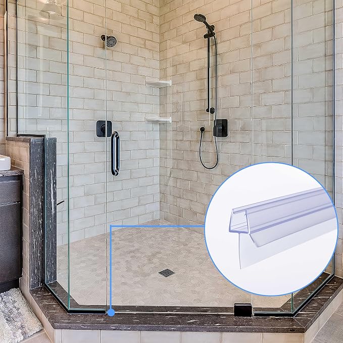 Shower Door Bottom Seal 2-Pack 1/4" x 39" Frameless Glass Shower Door Seal - Image 4