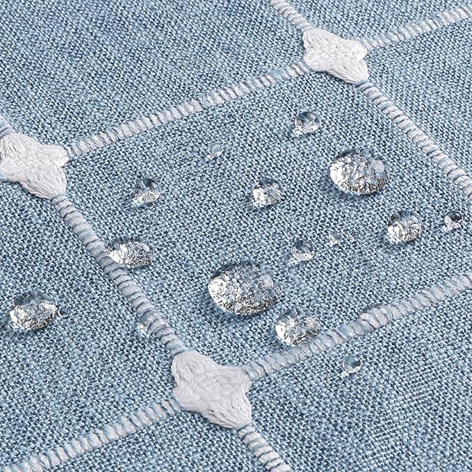MitoVilla Blue Boho Shower Curtains - Image 6