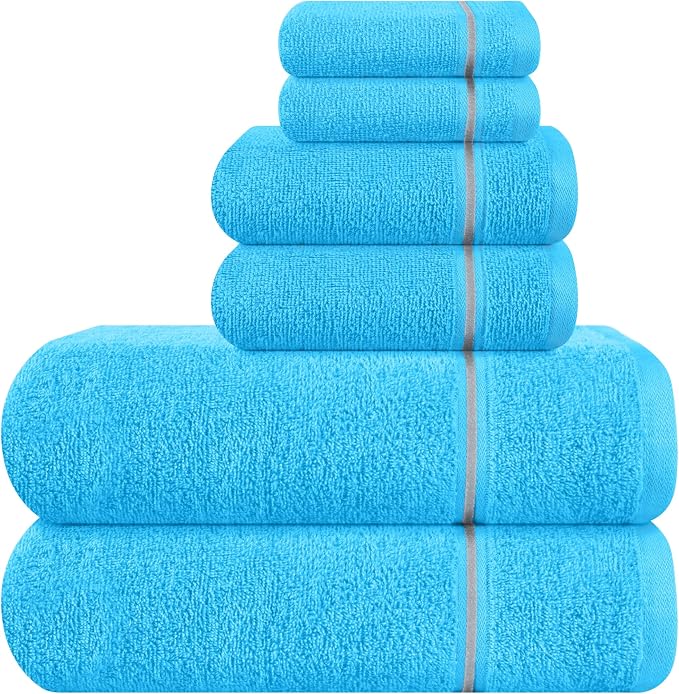 MyOwn Ultra Soft 6 Pack Cotton Towel Set, Contains 2 Bath Towels 28x55 inch by Unknown