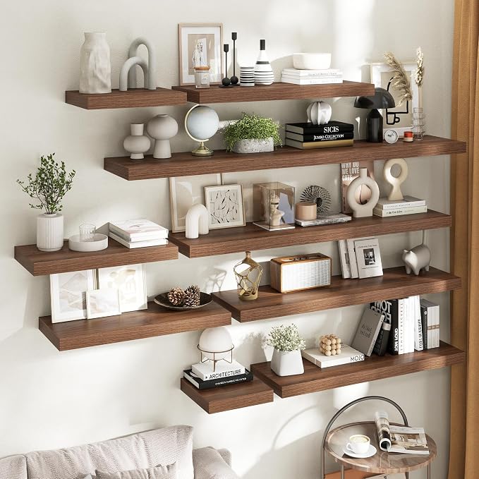 36 Inch Floating Shelves for Wall Set of 2, Easy Install Engineered Wood - Image 2