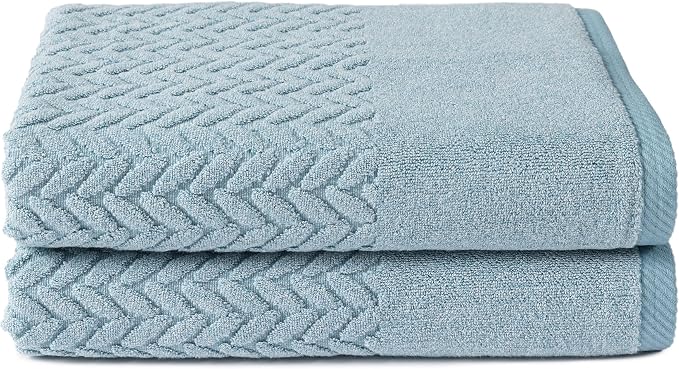 Texere 100% Organic Cotton Jacquard 650 GSM Premium Bath Towel Sets by TexereSilk