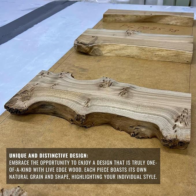 RWA Live Edge Floating Shelf – Unique Wood Floating Shelf - Image 6