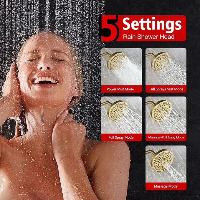 SUMERAIN Brushed Gold Shower System - Image 8