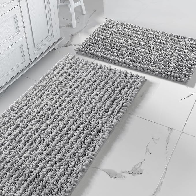 Yimobra Gray Bathroom Rugs Sets 2 Piece by Yimobra