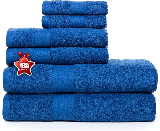 Ample Decor 100% Cotton 6 Piece Towels Sets by AmpleDecor