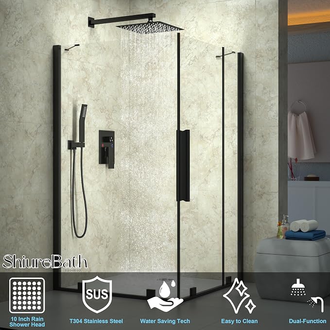 10 Inch Shower Faucet Set, Rainfall Shower System - Image 3