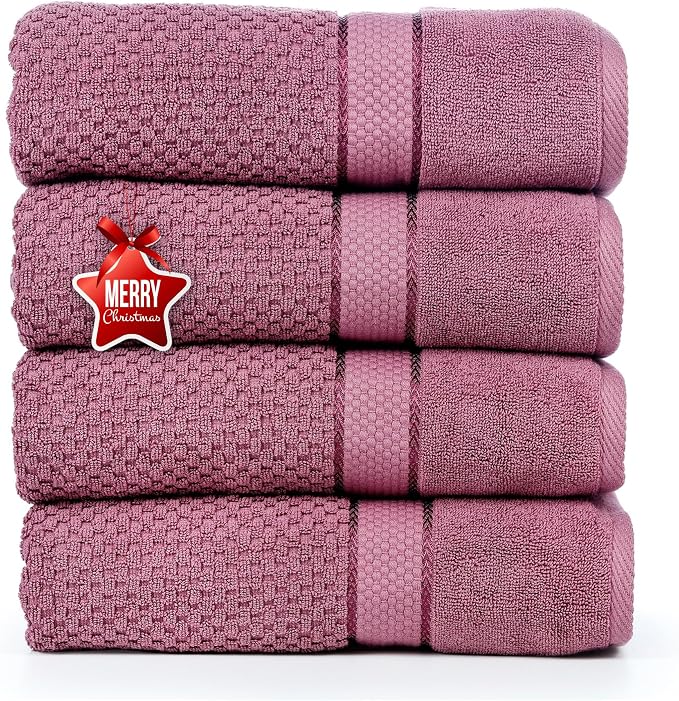 Ample Decor 100% Cotton Grape Purple Hand Towel by AmpleDecor