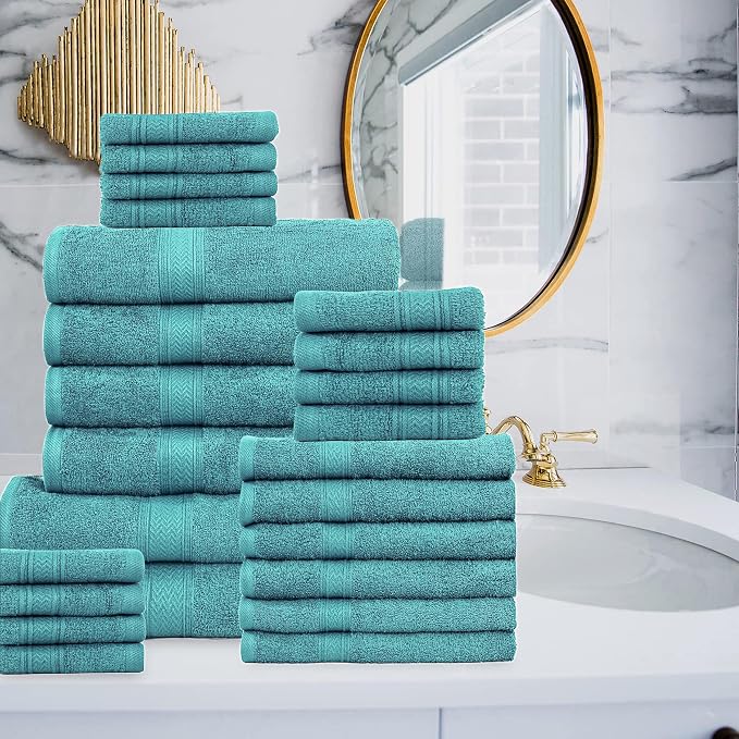 HILLFAIR 24 Piece Bath Towels Set - Image 5