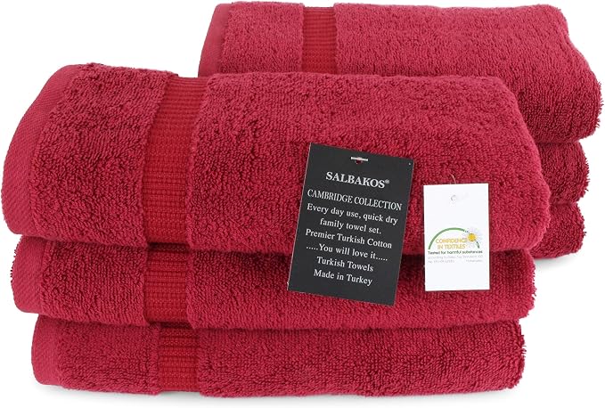 SALBAKOS 100% Turkish Cotton Hand Towel Set of 6 16x30 inch | Heirloom Quality - Image 4