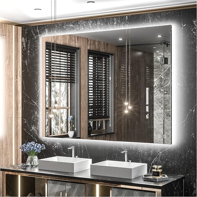 TETOTE 40 x 32 LED Backlit Bathroom Mirror by TETOTE