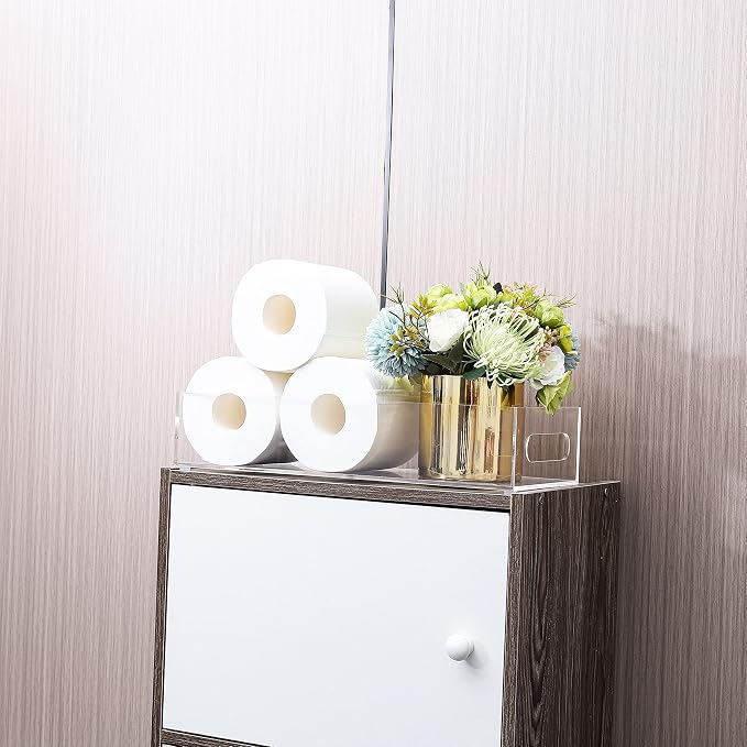 IEEK Toilet Paper Basket, Acrylic Toilet Paper Holder - Image 3