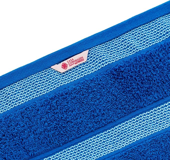 CASA COPENHAGEN Solitaire 6 Pieces Towel Set- Electric Blue, 600 GSM 2 Bath - Image 5