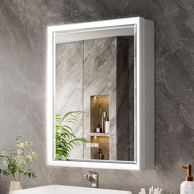 Beveled Lighted Medicine Cabinet by QUEENFUN